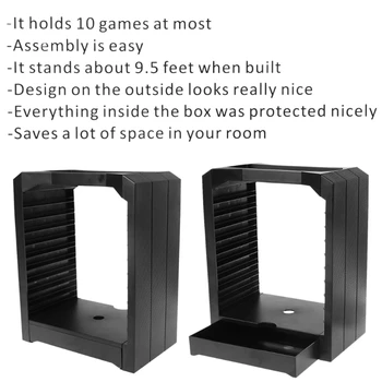 

Universal 10Layers Game Blue Ray Disc Storage Tower Holder for Xbox One Sony PS4