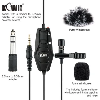 

Omnidirectional Lavalier Microphone for Nikon Canon SONY Fuji DSLR Camera Camcorders Smartphone Video Vlogging 3.5mm Interface