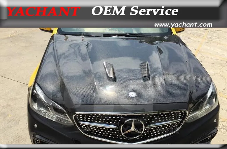 

Автомобильный Стайлинг, капот из углеродного волокна FCF, подходит для 2013-2015 Mercedes Benz W212 BS Style капот