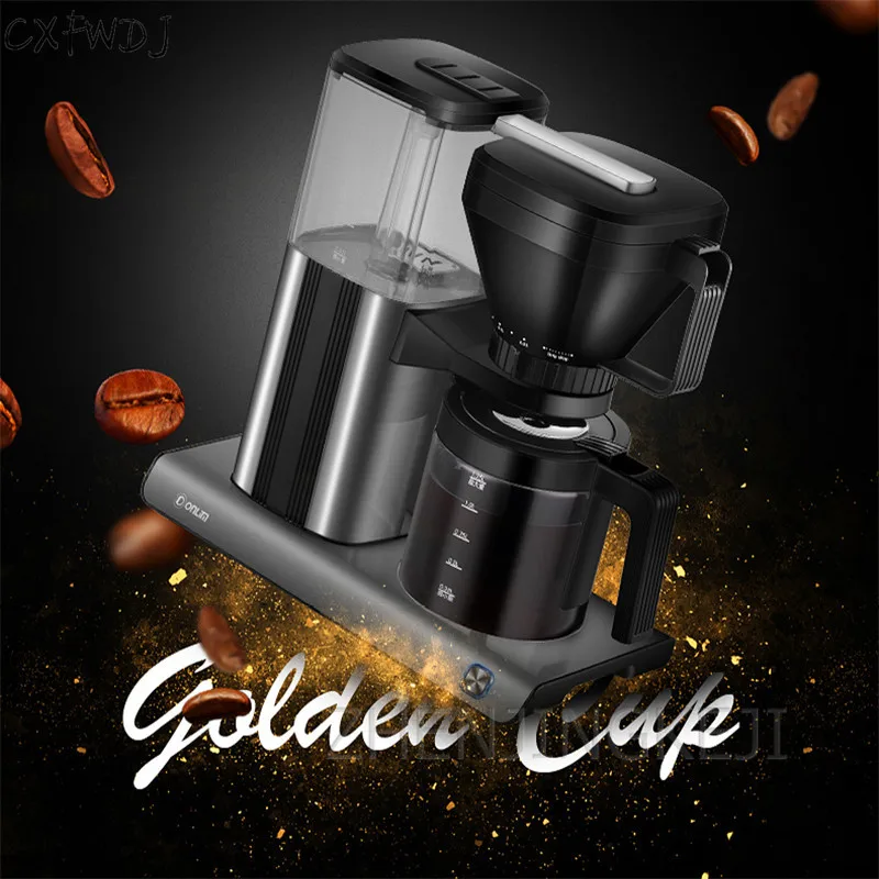 Coffee Machine DL-KF1068  Home Black Small Full semi-automatic Drip American Coffee Pot 10 Cup Capacity 1450W Coffee Machine 6