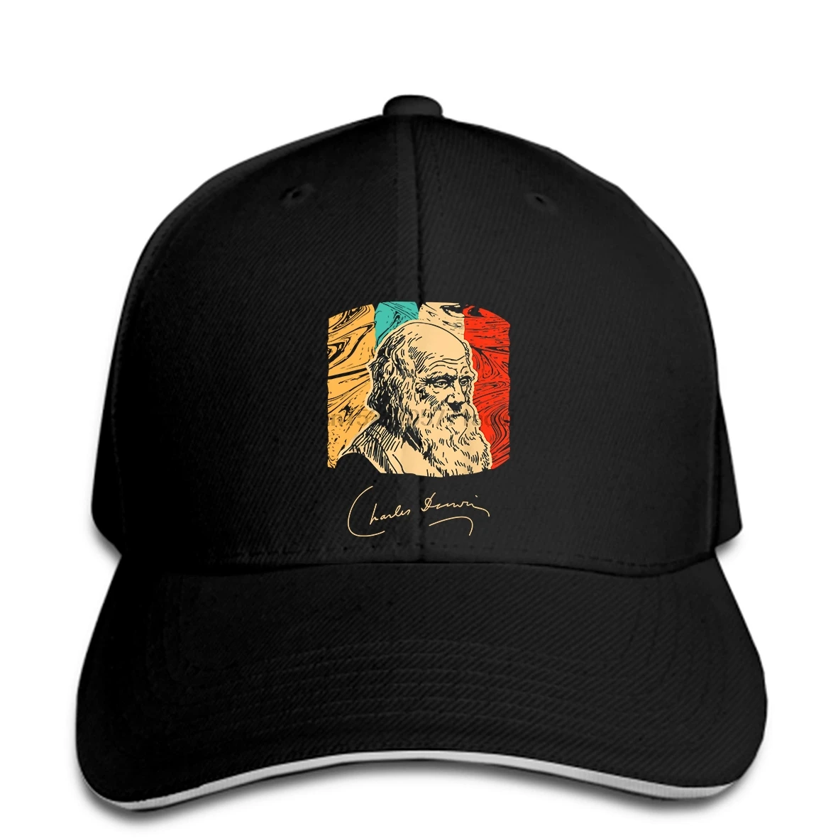 Baseball cap Charles Darwin Naturalist Biologist Scientist Retro Print