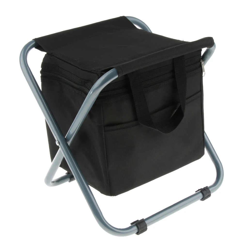 Портативный Легкий табурет рюкзак рыболовный рюкзак кулер стул для пляжа Кемпинг Открытый Инструменты путешествия Туризм Пикник доступ - Цвет: Black