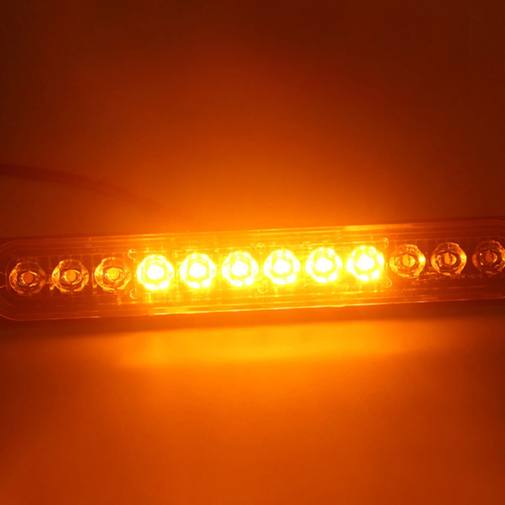 4 шт. 12led стробоскоп-светильник s на автомобиле стробоскоп Предупреждение ющий светильник для грузовика светодиодный боковой фонарь стоп-сигнал желтый белый красный синий дорожный парковочный светильник