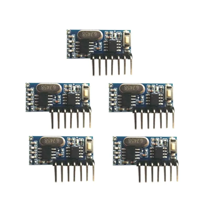 5 шт. 433 МГц RF приемник обучающий код декодера модуль 433 МГц Беспроводной 4 канальный выход набор "сделай сам" для дистанционного 1527 кодирования