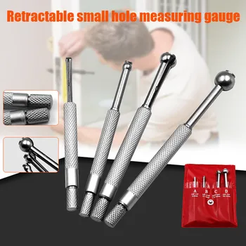 

4pcs/Set Adjustable Carbon Steel Telescopic Gauge Set 3-13mm Manual Measurement Tools QP2