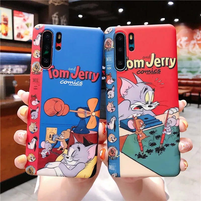 

HYSOWENDLY Tom&Jerry Case Honor 10 20 Full Protective Silicone TPU Covers For Huawei Mate 20 P20 P30 Pro Lite Nova 3 3i 4 E 5 5i