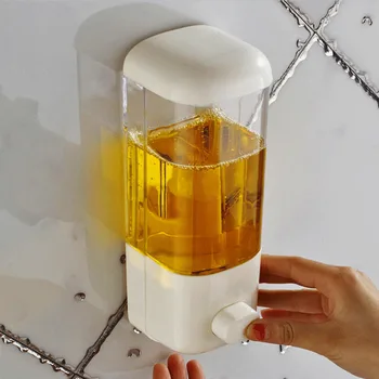 

Soap Dispenser Liquid Hand Wash Toilet Loo Bathroom Shower Gel Pump Wall Mounted