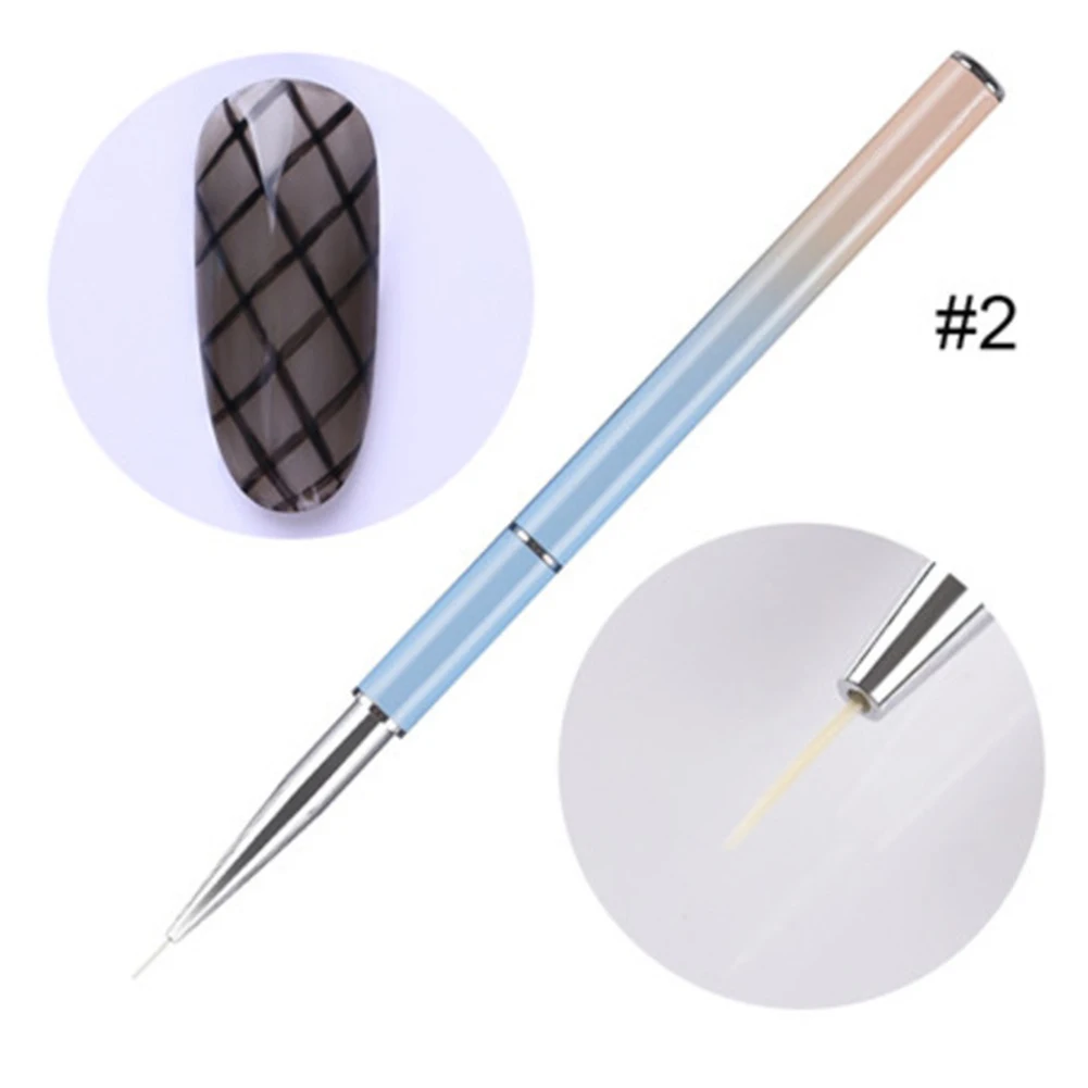 8 шт с равномерным наклоном дома Портативный практичный Профессиональный Nail Art легкий PVC Картина УФ-гель рисунок лайнер ручка, кисточка для ногтей набор