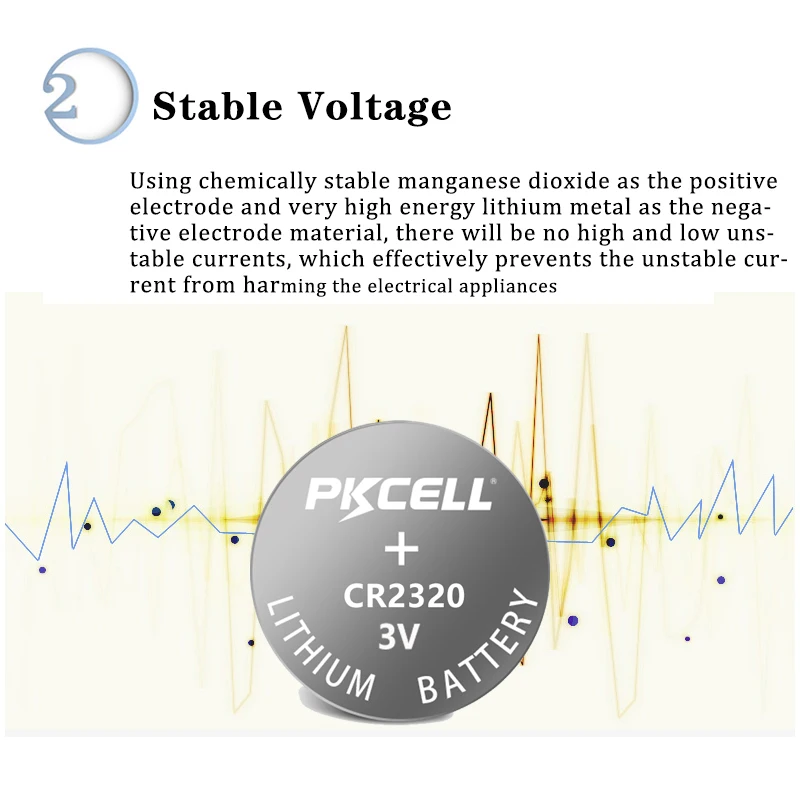 5 шт. PKCELL CR2320 DL2320 3V литиевая Кнопка монета батарея 130mah батареи для автомобильного