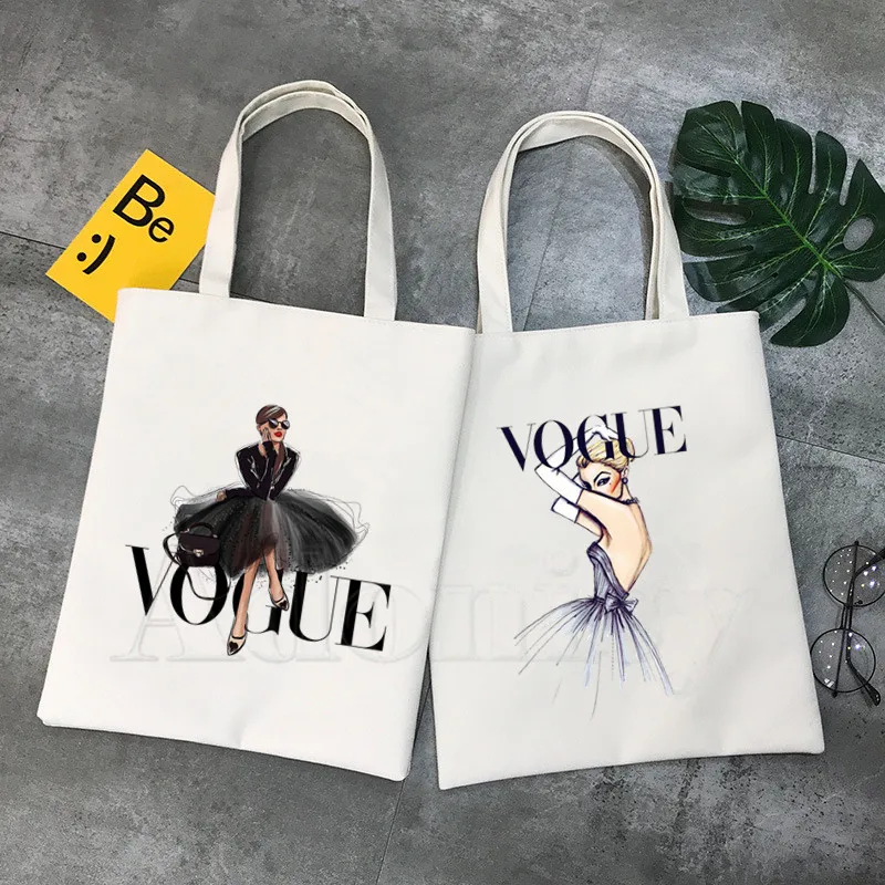 

VOGUE Beauty Fashion Handbags Hot Selling Fashion Handbag Canvas Bag Tote Ladies Casual Shoulder Bag Reusable Shopping Bags
