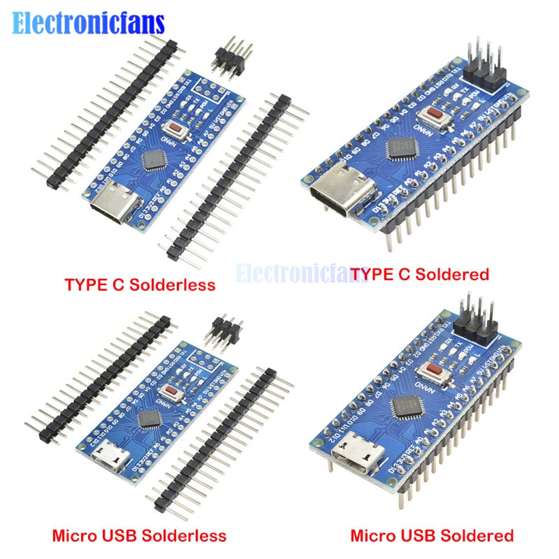 Diymore Ch340 Nano V3 0 Atmega328p Mu Atmega328 Microcontroller Module Development Board Micro Usb Type C Adapter For Arduino Integrated Circuits Aliexpress