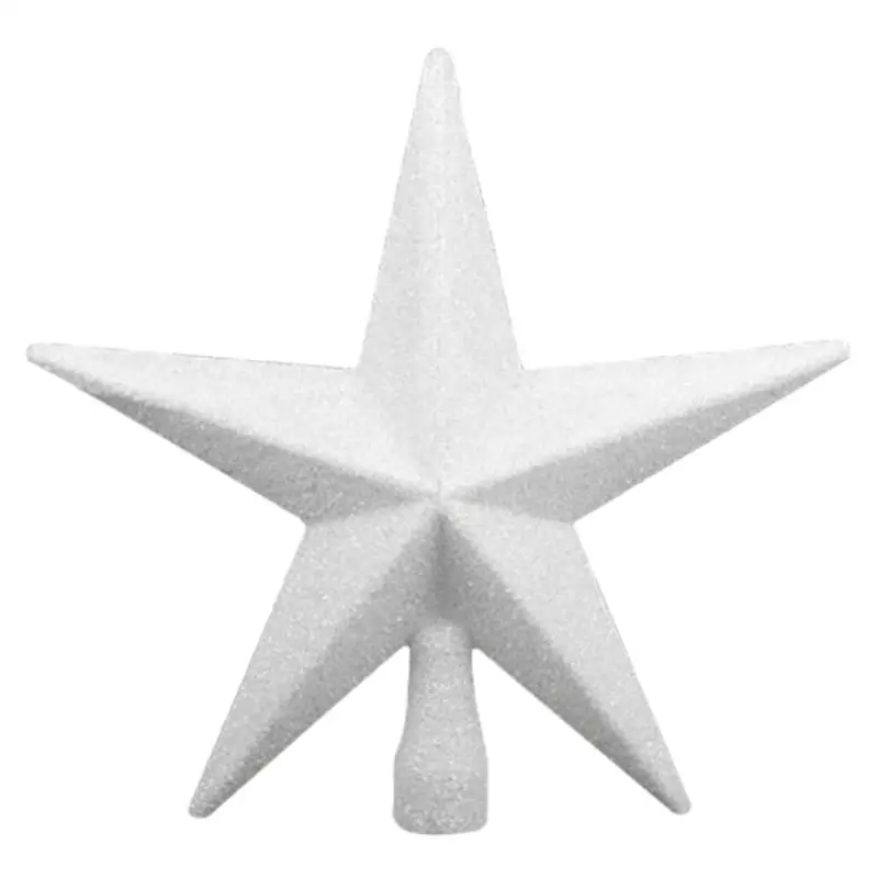 20cm Christmas Tree Top Star Toppers Pendant for Merry Xmas Ornaments Christmas Decorations for Home Navidad Gifts - Цвет: Белый