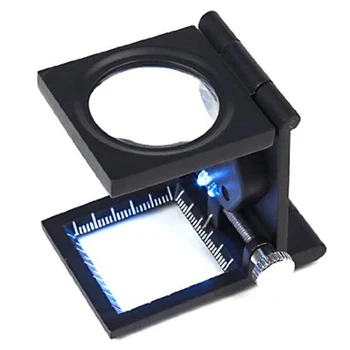 

GTBL Three-Folding 8x Magnifier Magnifying Glass Stand Repair with LED Light Source