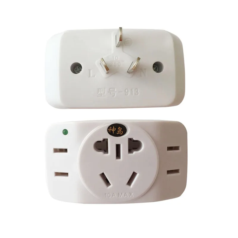 

AU Plug 10A Power Socket 1 to 3 Plug Adapter Portable Multi-function Travel Adapter Socket Power Plug with Socket