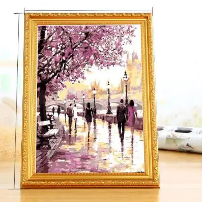 DIY рамка для рисования по номерам Внешняя рамка 40x50 см комбинированная уникальная Подарочная настенная художественная картина художественная живопись рамка домашний декор