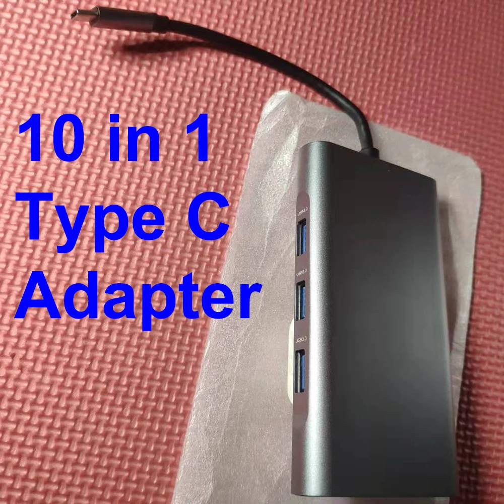 Тип C в LAN/PD/SD/TF/3 USB3.0/HDMI/VGA/аудио 5 в 1 10 в 1 концентратор Gigabit Ethernet LAN 1000 м HDMI UHD 4K дисплей