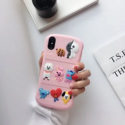 EPENA чехол для телефона с супер милым медведем для iphone 11 pro XR XS Max 7 8 plus 6 6S Plus 3D Мультипликация моя мелодия собака ремешок мягкая сумка - Цвет: 12