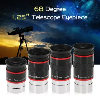 

1.25INCH 68 Degree Wide Angle Eyepiece Planetary Eye Lens Astronomical Telescope Eyepiece 6MM / 9MM / 15MM / 20MM