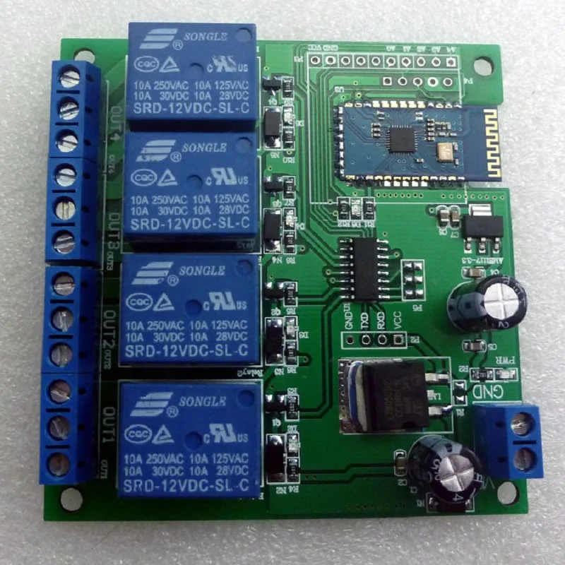 CE028 12 В 4 канальное реле Bluetooth Android переключатель дистанционного управления для