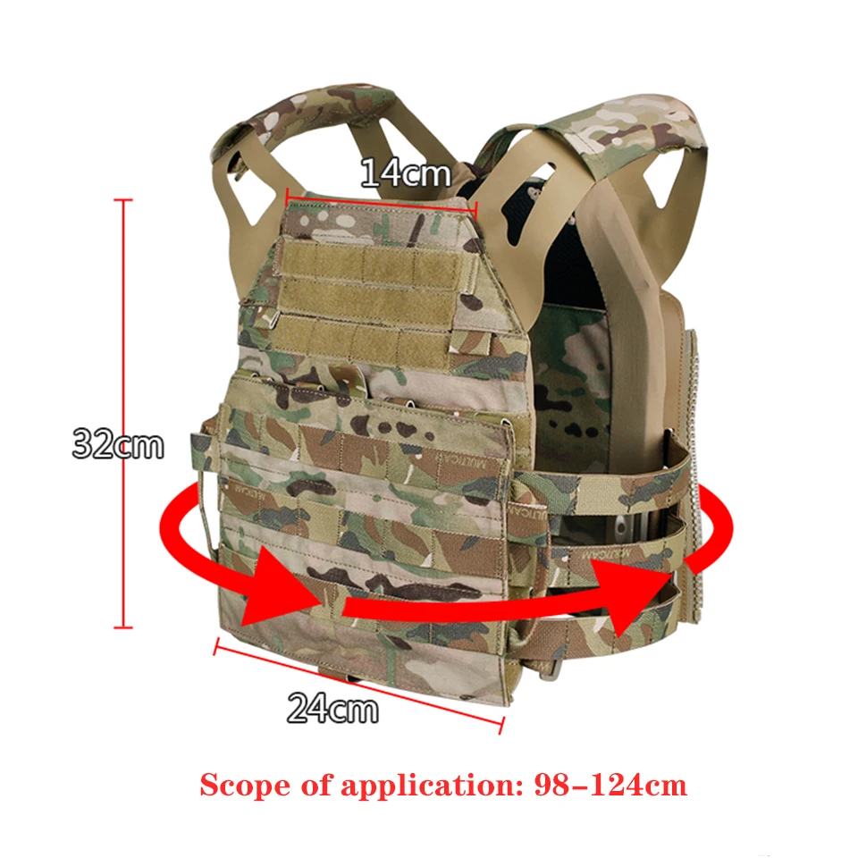 TMC Tactical Vest JPC 2.0 Jumpable Plate Carrier Vest MultiCam Standard Ver Lightweight Tactical Vests RPT015