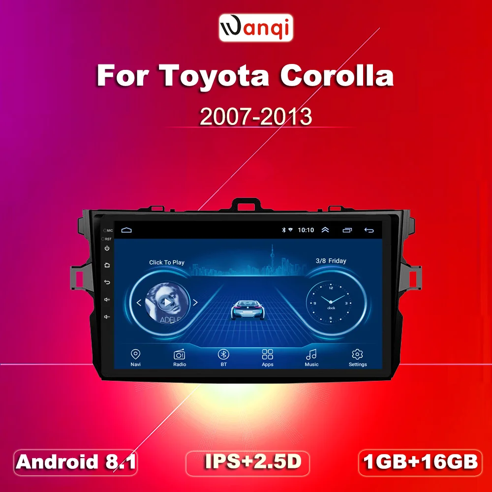 Горячая Распродажа 9 дюймов Android 9. 0 2.5D Закаленное HD Сенсорное радио для toyota corolla 8