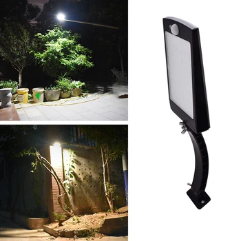

48 LED Rectangle Solar Lamp Easy Install Heat Resistant Outdoor Street Wall Light Practical Waterproof Garden Motion Sensor
