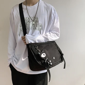 

Tide Brand Men's Messenger Bag Leisure Trend Ins Tide Backpack Shoulder Bag Large Capacity Student Messenger Bag Shoulder Bag