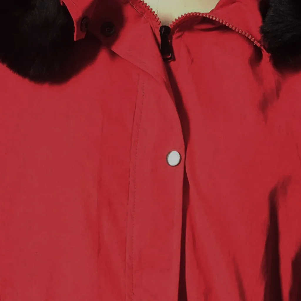 JAYCOSIN S-3XL Ladies Fur Coat Womens Winter Warm Thick Long Jacket Hooded Overcoat Solid Long Sleeve Snow Outdoor Wear