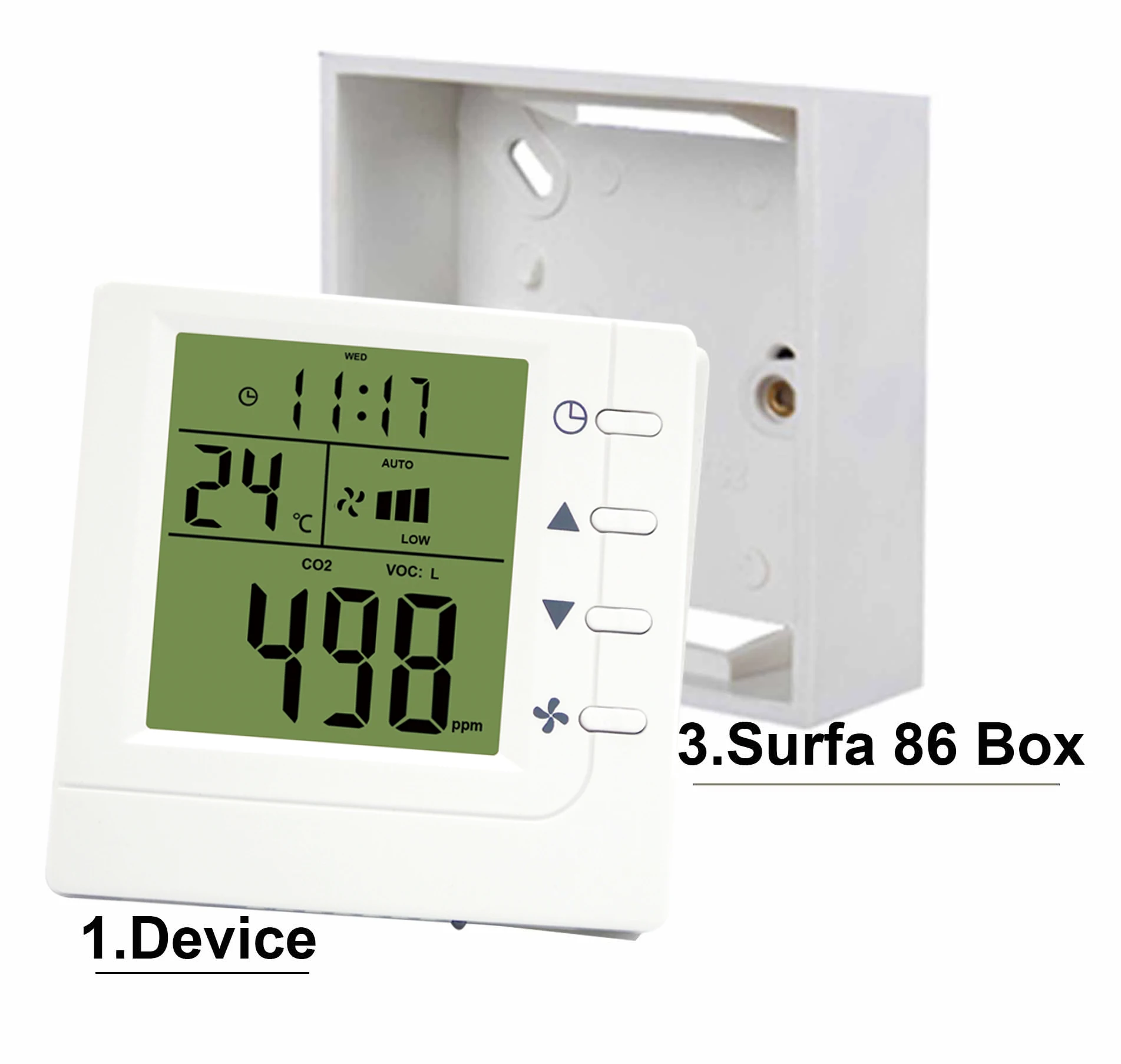 Device surfa 86 box RS485 CO2 воздушный контроллер воздуха контроль качества воздуха инструменты - Цвет: Device surfa 86 box