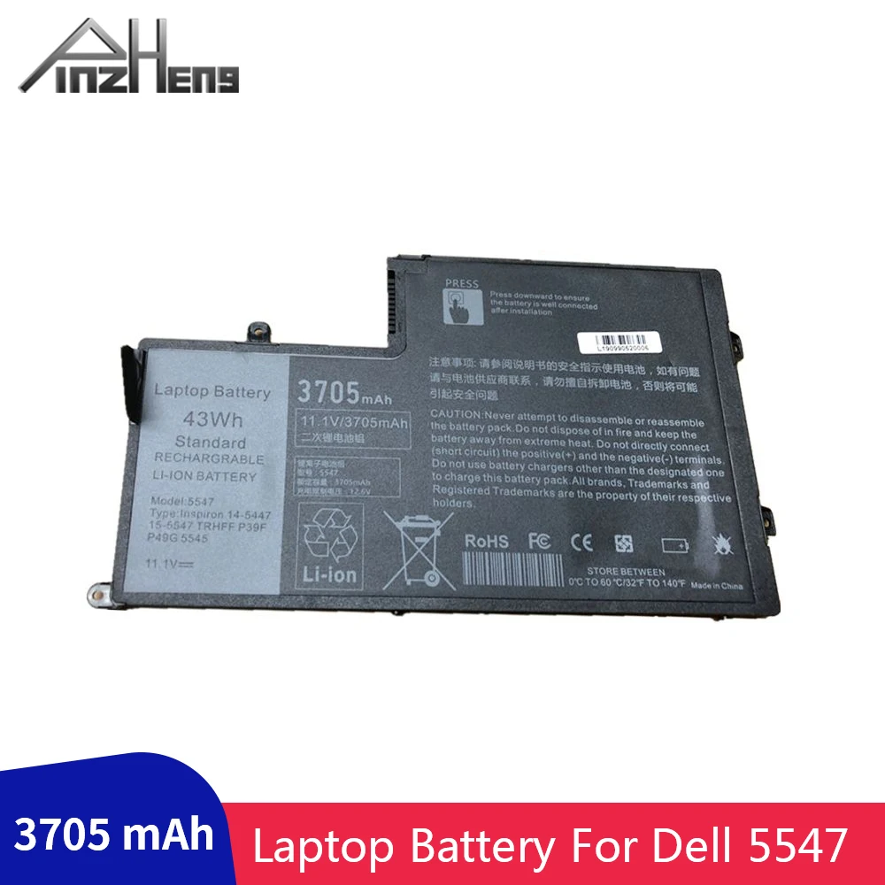 Pinzheng 3705mah Laptop Battery For Dell Inspiron 5547 5545 5548 5447 