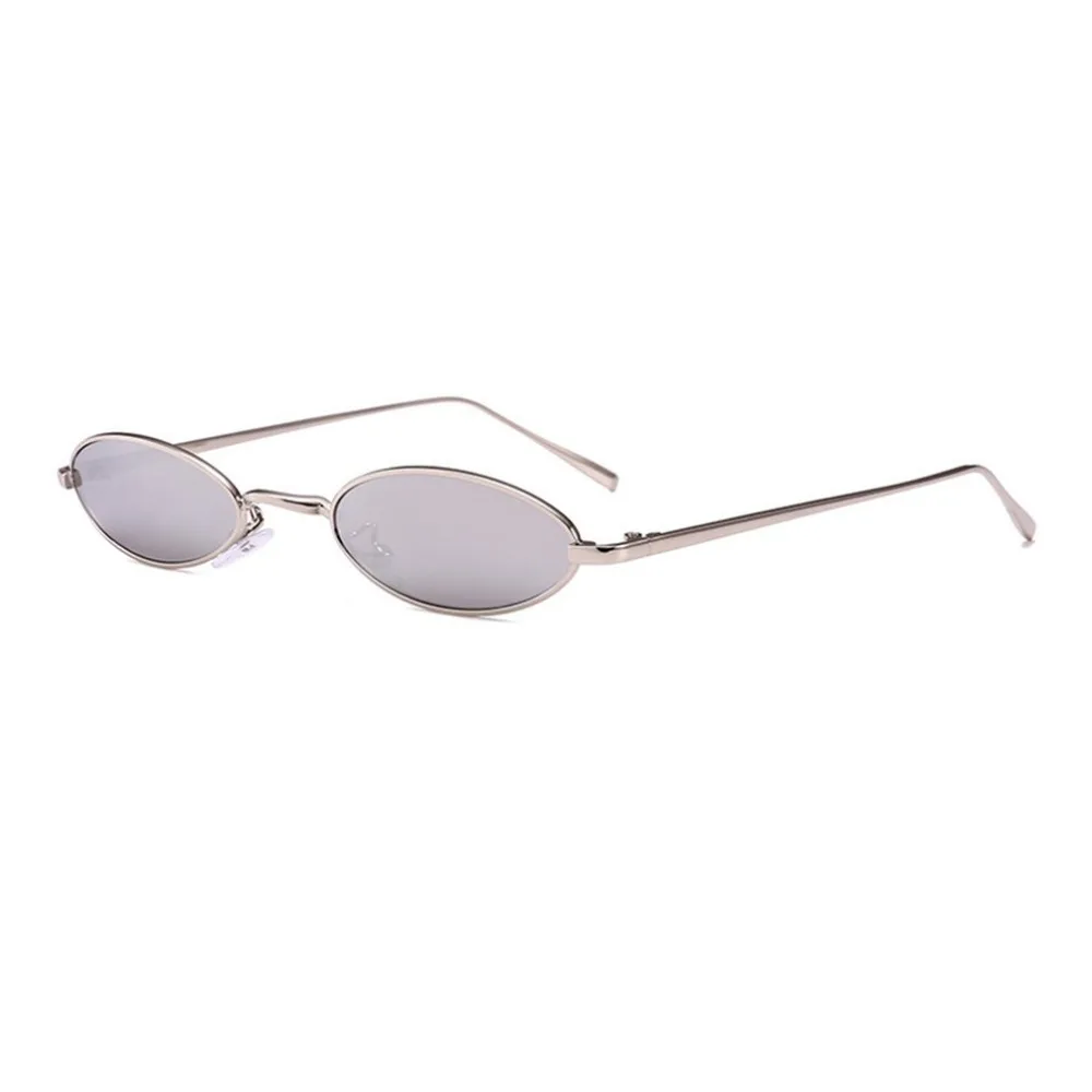 Новые летние трендовые дизайнерские солнцезащитные очки для женщин и мужчин, маленькие овальные модные унисекс очки с металлической оправой, УФ защитные очки