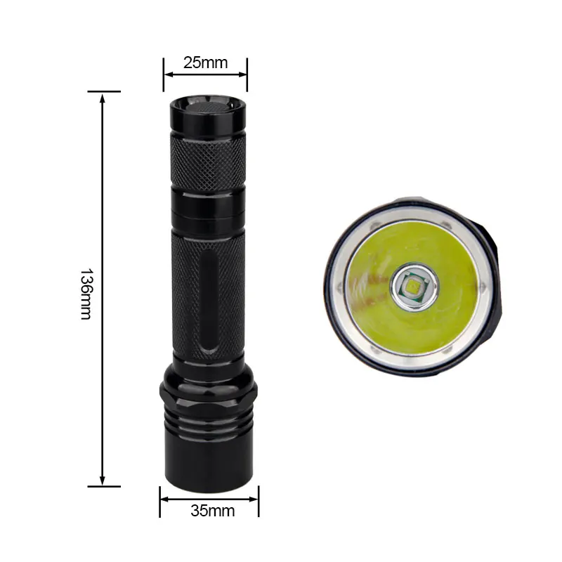 6P LED latarka taktyczna 350 lumenów polowanie pistolet latarka ultra jasny latarnia wodoodporna latarka kempingowa + 18650 + ładowarka USB