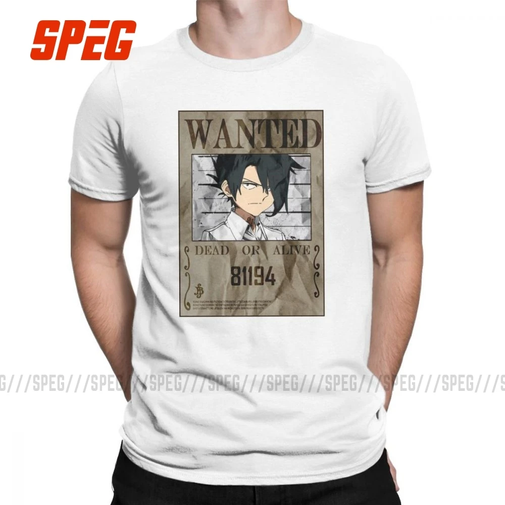 The Promised Neverland T Shirt Men 100% Cotton T-Shirt Yakusoku no Nebarando Grunge Ray Tee Tops Printed |