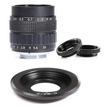 

Fujian 50mm f/1.4 APS-C CCTV Lens+adapter ring+2 Macro Ring for P anasonic/O lympus Micro4/3 M4/3 Mirroless Camera