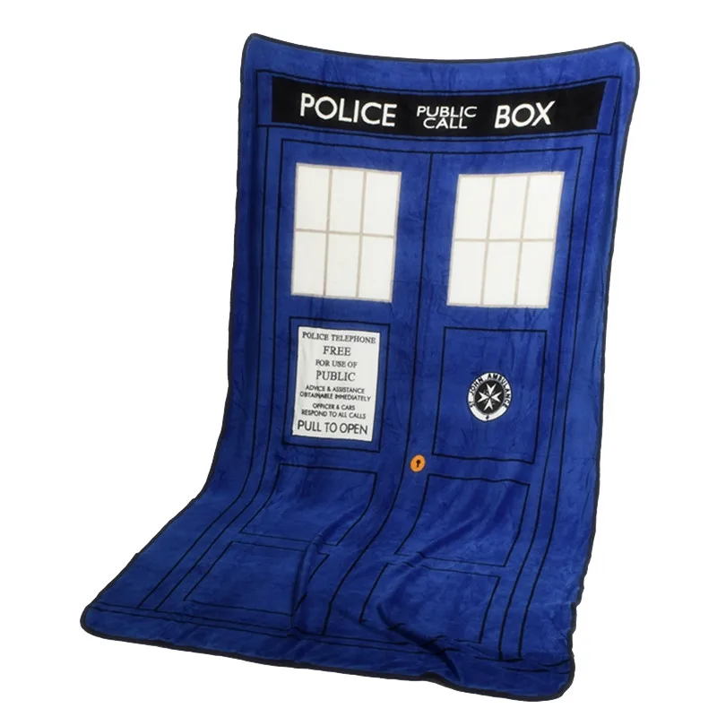 Doctor Who Cosplay Blankets Tardis Coral Fleece Cosplay Carpet Police