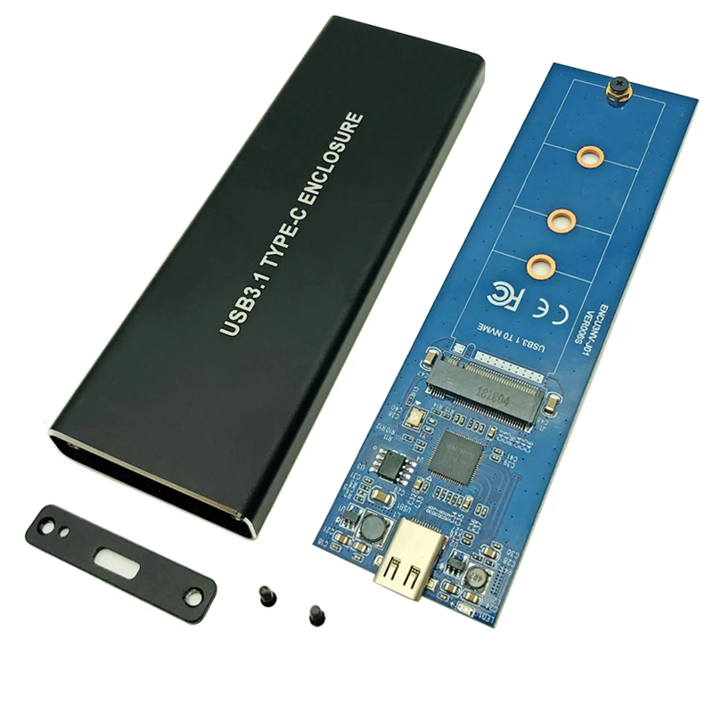Корпус для жесткого диска NVMe PCIE USB 3 1 внешний корпус M.2-USB SSD Type C M 2230 2242 2260 2280 |