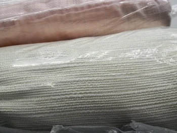 

free ship tweed fabric milk white with silver line weaved 59" wide