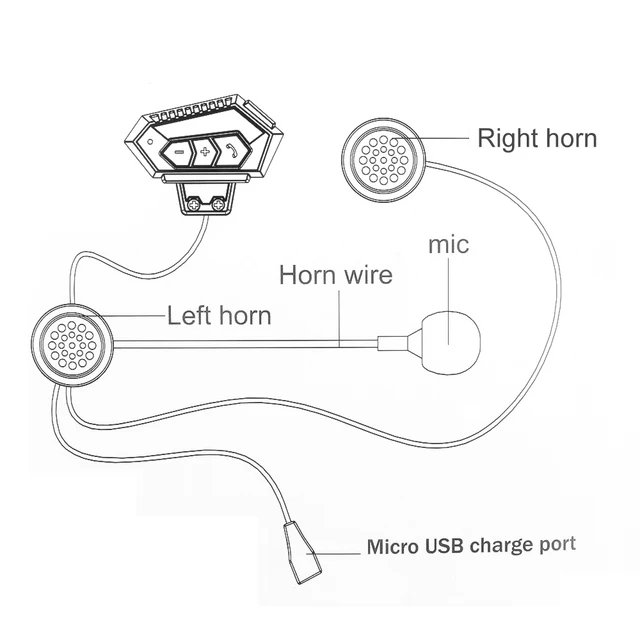 Oreillette Bluetooth 4.2 pour casque de Moto, kit mains libres BT sans fil, intercom stéréo avec Microphone de réduction, T2 -2