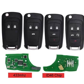 

DJBFANDEA Car Remote Key for Chevrolet Malibu Cruze Aveo Spark Sail 2/3/4 /5 Buttons 433MHz Remote Control Alarm Fob