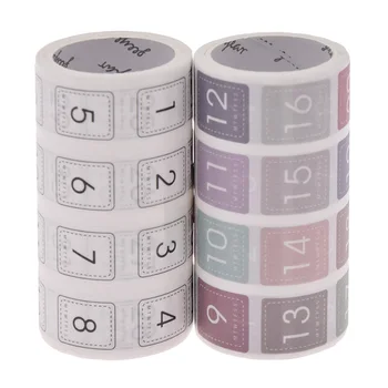 

Number Date Labels Sticker Calendar Weekly Daily Tape Square Scrapbooking DIY Cake Baking Supplies Tags