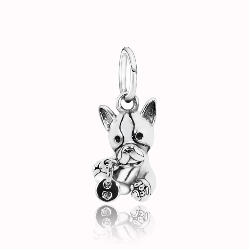 925 Sterling Silver Beads Sweet Cat,Bulldog, Bull Terrier,Labrador Puppy Charms fit Original Pandora Bracelets Women DIY Jewelry