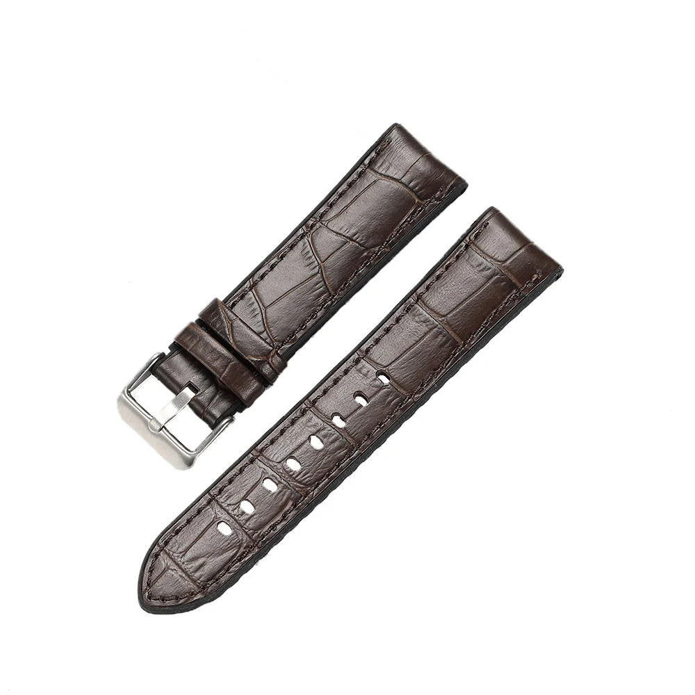 Brown with S Buckle CHIMAERA Ремешки для наручных часов Ремешки из натуральной кожи и силикона ремешок для часов 20 22 24 мм ремешок для часов - Цвет ремешка: Brown with S Buckle