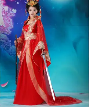 

Chinese Women Ancient Costume Cosplay Dress Trailing Tang Dynasty perform Princess Clothes Dance Costumes