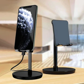 

Metal Desktop Cell Phone Tablet stand Holder Non Slip tablet Mobile phone desk mount support Holder For Ipad 2 3 4 Air Iphone XR