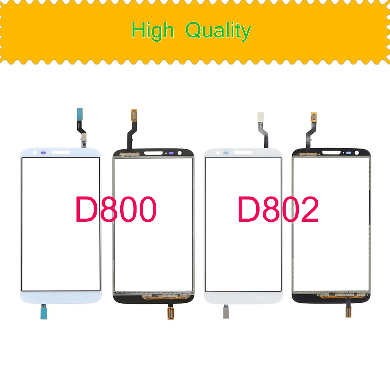 10 шт./лот для LG G2 D802 D805 и D800 D801 D803 сенсорный экран дигитайзер стеклянная линза