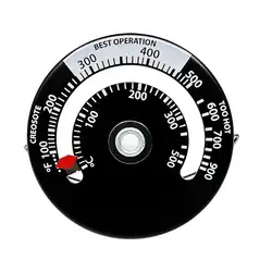 Магнитная плита термометр с тепловым питанием для деревянное бревно горящая плита камин горелка для камина вентилятор термометр с большим