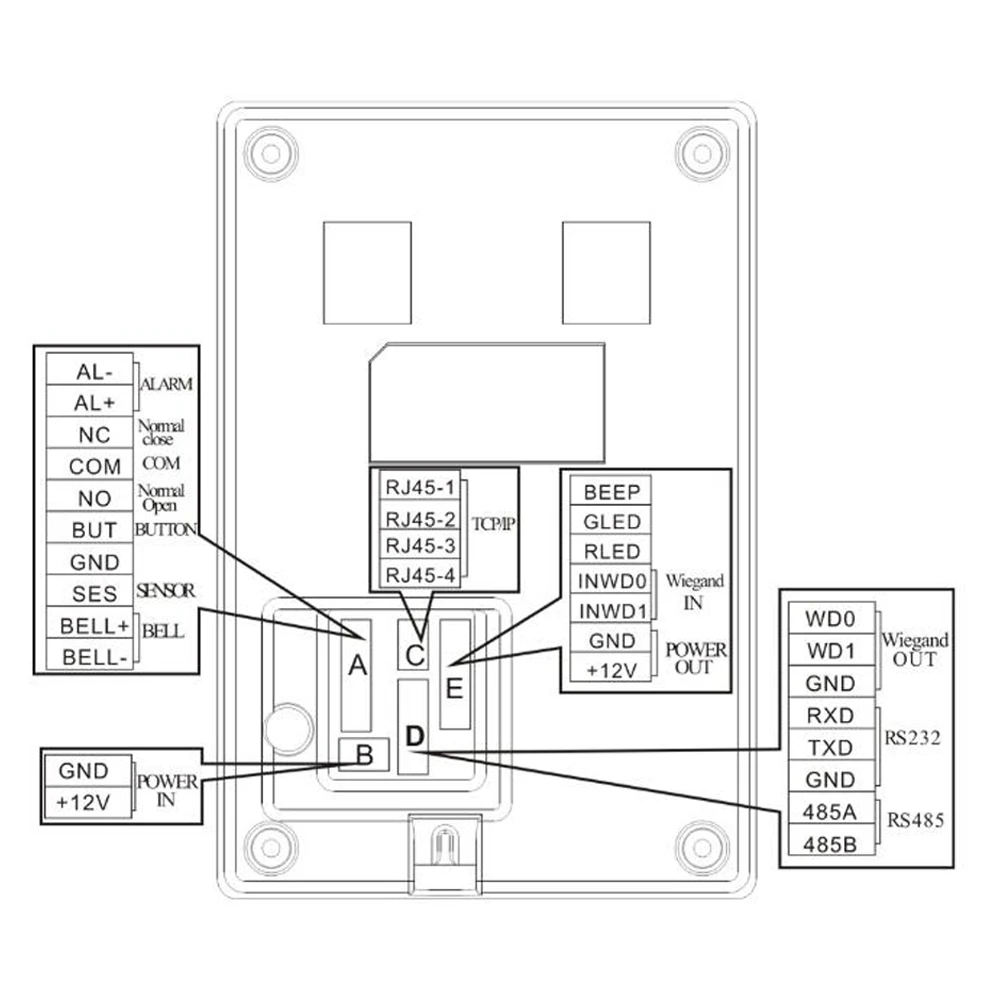 TCP/IP 125khz 카드 액세스 제어 시간 출석 RFID 카드 액세스 컨트롤러, 13.56MHZ Wiegand 출입 및 출입 30000 사용자 카드 리더