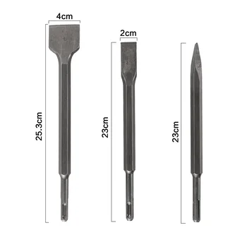 

Plaster Chisels Masonry Tiles Brick Concrete 3pcs Stone Drilling SDS-Plus
