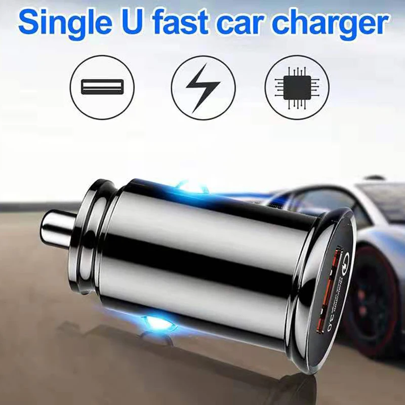Mi ni USB Автомобильное зарядное устройство Quick Charge 3,0 Автомобильное зарядное устройство для телефона для iPhone samsung Xiaomi mi huawei QC3.0 QC Быстрая зарядка для мобильного автомобиля