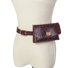 Luxury Serpentine Waist Bag Women Belt Bag PU Chest Bum Bags Handbag Beltbag Fanny Pack For Kids Purses Heuptas#YJ
